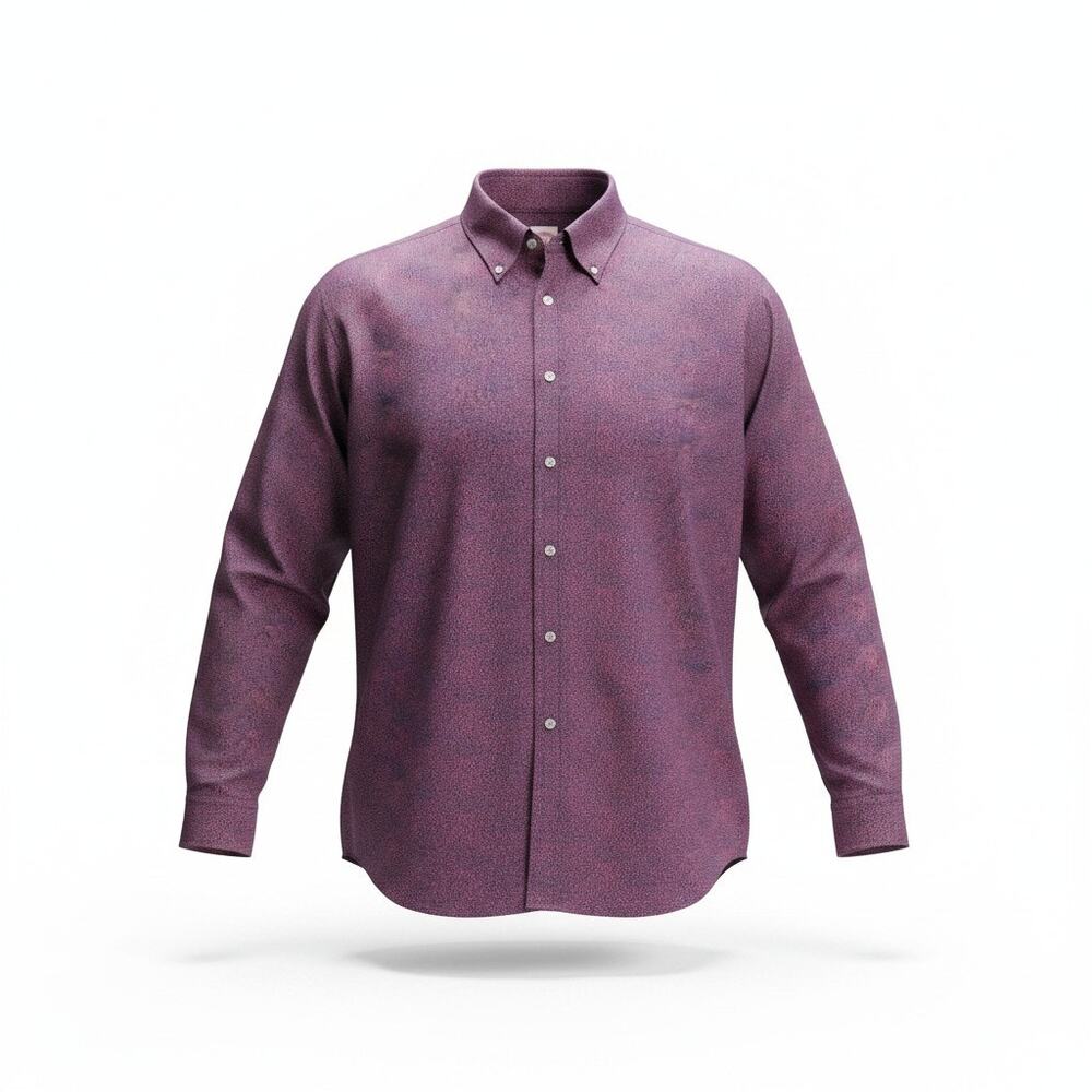 Brooks Brothers Madison Fit XXL Maroon Floral Button Down Shirt